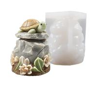 Turtle Craft Mold Tool, 3D Resin Casting Shape, Portable DIY Decoration Maker, Soap Candle Plaster Form, Flowerpot Vase Accent Piece, Home Indoor Art For Display 2.79 * 2.71 * 3.11in