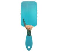 Turtle Deep Sea Blue Brosse de massage à coussin d'air Brosse démêlante pour cheveux Brosse à cheveux saine et facile à nettoyer