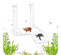 Turtle Dock - Acrylic | Aquarium Climbing Frame with Ladder | Turtle Dock Accessory for Reptile Tank and Decoration for Underwater Habitat Aquarium Tank Home Balcony