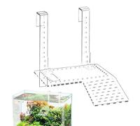 Turtle Dock Platforms - Adjustable Basking Terrace for Aquatic Reptiles | Clear Acrylic Structure with Stable Suction Mount Elevated Resting Area Habitat Accessory for Tortoise Terrarium Aquarium Tank