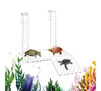 Turtle Dock Platforms - Adjustable Basking Terrace for Aquatic Reptiles | Clear Acrylic Structure with Stable Suction Mount Elevated Resting Area Habitat Accessory for Tortoise Terrarium Aquarium Tank