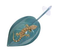 Turtle Docks pour le soleil - Tapis d'escalade en forme de feuille de 7,28 pouces | Accessoire de décoration de terrarium à ventouse pour amphibiens, gecko léopard, crapauds, grenouilles naines et