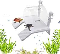 Turtle Docks pour paniers, échelles, zones de repos pour reptiles, espaces de vie pour reptiles - pour propriétaires, éleveurs, magasins, maisons, bureaux, terrariums, salons, études (1, blanc, 19 cm)