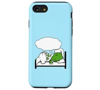 Turtle Dreaming Bonnet de Couchage à Bulles pour Une Bonne Nuit fatiguée Coque pour iPhone SE (2020) / 7/8