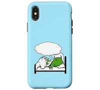 Turtle Dreaming Bonnet de Couchage à Bulles pour Une Bonne Nuit fatiguée Coque pour iPhone X/XS