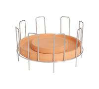 Turtle Feeder - Terracotta Steel Dish, Anti-Snatch Divider Bowl