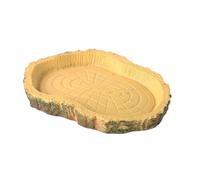 Turtle Feeding Dishes, Simulation Pet Bowl, Lightweight Portable Reptile Feeder, 4.33x3.15x0.39 inches Realistic Rock Design, Ideal for Bearded, Chameleons, Lizards and Turtles