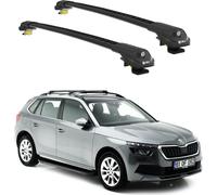 TURTLE Galerie de toit AIR-1 SKODA KAMIQ ALL 2019 - 2024 Rails surélevés , Noir