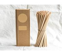 Turtle Haven Drinking Straw Made from Bamboo Fiber - Completely Biodegradable and 100% Recyclable Straw - Eco-Friendly, Plastic-free Straw for Natural Drinking (6mm x 13cm x 250pcs)
