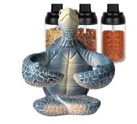 Turtle Holder, Artistic Salt and Pepper Shaker Stand, Kitchen Table Decor for Dining, Portable Material Feature, Stable Base Function, Culinary Tool, Home Accessory for Apartment 3.94x5x5.98 Inches