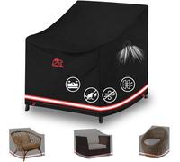 Turtle Life Housse de canapé de terrasse en tissu Oxford imperméable et coupe-vent avec revêtement PVC Noir 94x102x76 cm