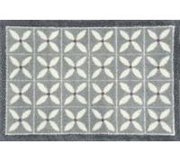 Turtle Mat, Flower Fields Tapis d'intérieur très absorbant avec dos multi-grip Gris 40 x 60 cm