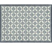 Turtle Mat, Flower Fields Tapis d'intérieur très absorbant avec dos multi-grip Gris 60 x 85 cm