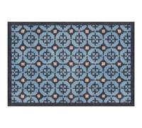 Turtle Mat, Parterre Bleu 40 x 60 cm à l'intérieur et à l'extérieur, lavable, avec dos multi-grip