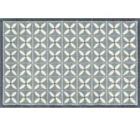 Turtle Mat, Tapis de couloir Flower Fields 75 x 120 cm Gris - Design Dee Hardwicke - Tapis d'intérieur très absorbant avec dos multi-grip