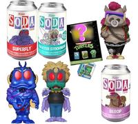 Turtle Mayhem Teenage Mutant Ninja Turtles Figurine SODA Bundled Exclusive Bebop + Character Villains Superfly + Baxter Stockman & Bitty Pop! TMNT Mini 4 articles