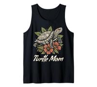 Turtle Mom Curseur à oreilles rouges pour reptile Motif floral Débardeur