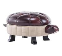 Turtle Ottoman, repose-pieds animal, pouf rembourré en cuir synthétique pour salon, chambre à coucher, repose-pieds en bois, chaise décorative