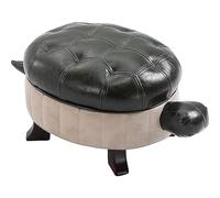 Turtle Ottoman Repose-pieds, pouf rembourré en cuir synthétique, repose-pieds en bois pour salon et chambre à coucher, ottoman sur le thème des animaux pour chaise ou canapé