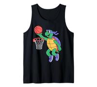 Turtle Playing Sports Wild Animal Turtles Basketball Débardeur