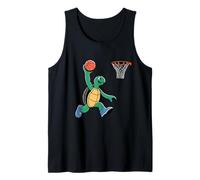 Turtle Playing Sports Wild Animal Turtles Basketball Débardeur