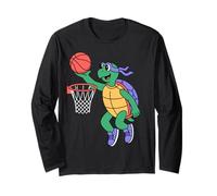 Turtle Playing Sports Wild Animal Turtles Basketball Manche Longue