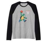 Turtle Playing Sports Wild Animal Turtles Basketball Manche Raglan