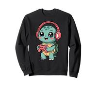 Turtle Playing Video Game Reptiles Testudines Gamers Sweatshirt