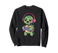 Turtle Playing Video Game Reptiles Testudines Gamers Sweatshirt