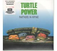 TURTLE POWER 7" (45) UK SBK 1990 SINGLE EDIT B/W SPLINTERS TALE 1 AND 2 (TURTLE1) RELEASE DATE STICKER ON FRONT OF PIC SLEEVE
