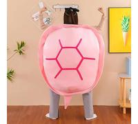 Turtle Power Shell Coussin géant portable en forme de coquille de tortue - Jouet en peluche amusant pour enfants et adultes (rose, 120 cm)