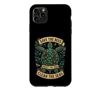 Turtle Protect Trees Save The Bees Clean Seas Coque pour iPhone 11 Pro Max