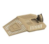 Turtle Resting Dock - Floating pletfarm with Feeding Area | Stable Tank Ramp Dock for Tortoise, Frogs, Crabs, Reptiles, Amphibians | Detachable Suction Cup Design, Non-Slip Basking Island for Aquarium