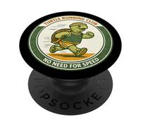 Turtle Running Club No Need for Speed Tortue Funny Runner PopSockets PopGrip Adhésif