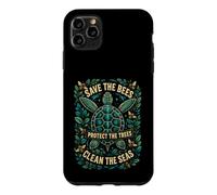 Turtle Save The Bees protège Les Arbres et nettoie Les Mers Coque pour iPhone 11 Pro Max