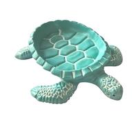 Turtle Soap Dish - Self Draining Container for Sink and Shower | Resin Construction with Adorable Decorative Shape, Functional Tray, for Bathroom, Bathtub, Kitchen Sponge Organization