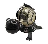 Turtle Solar Garden Light For Outdoor, Wrought Iron Purpose Flat/Hanging Decorative Lamp With Glass Cage Warm Glow, Auto Light Control No Wiring Needed, IP55 Waterproof For Terrace Lakeside Guest