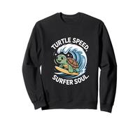 Turtle Speed Surfer Soul Adorable Tortue Ocean Wave Sweatshirt