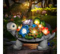 Turtle Statue Outdoor Garden Deco Solar Led Lights,Birthday Gift for Women,Mom,Grandmother,Grandmother,Grandmother, ,Garden Sculptures and Statues Decoration for Balcony,Terrace