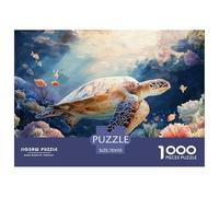 Turtle Swimming in Deep Ocean 1000 Pièces Carton Extra-épais Coffret De Puzzles Ocean Turtle Stimulant Et Éducatif Jeu Familial Puzzles pour Adultes Et Enfants 70x50cm/1000pcs
