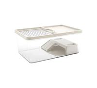 Turtle Tank - Clear Reptile Habitat | Basking Enclosure with Ramp Lid