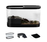 Turtle Tank - Habitat pour reptiles, aquarium pour animaux de compagnie | Plates-formes de collecte de poignées pour éviter l'évasion, la cage du terrarium pour grenouilles, lézards et lazards de
