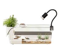 Turtle Tank - Turtle Aquarium | Terrarium avec plateau basé, kit de démarrage pour arbres, salamanders, petits animaux d'intérieur multi-fonctions