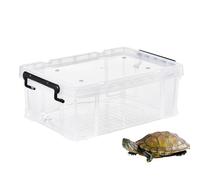 Turtle Terrarium - Transparent Tortoise Resting Habitat, Spacious Turtle Tank Enclosure for Indoor Pet Keeping | Clear Viewing Reptile Habitat for Home Living Room Bedroom Apartment Dormitory Office