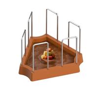 Turtle Water Feeder - Water Feeding Dish for Reptile Tank | Triangle Reptile Feeding Dish with Detachable Fence for Bearded Dragon Gecko Lizard Frogs Hermit Crab Snakes