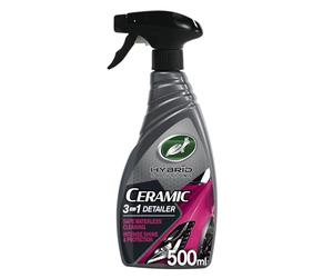 Turtle Wax Hybrid Solutions Céramique 3-en-1 Nettoyant Voiture, Lavage Sans Eau, Protection Hydrophobe Durable et Brillance Haute, Sûr pour la Peinture, le Verre, les Garnitures et les Roues, 500ml