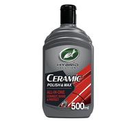 Turtle Wax Hybrid Solutions Polish et Cire Céramique Voiture, Efface-Rayures Légères, Protection Durable de la Peinture, Perlage d’Eau Extrême, Utilisation à la Main ou à la Machine, 500ml