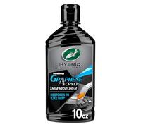 Turtle Wax Hybrid Solutions - Rénovateur de garnitures de voiture en acrylique graphène, 296 ml, lot de 1, ramène le plastique extérieur de voiture terne et décoloré et les pare-chocs au noir de