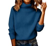 Turtleneck Sweater Women Long Sleeve Fall Winter 2025 Fashion Knitted Lightweight Soft Ribbed Warm Pullover Tunic Tops