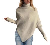 Turtleneck Sweater Women Solid Color with Irregular Hem Long Sleeve Comfy Soft Lightweight Warm Sweater Fall Outfits